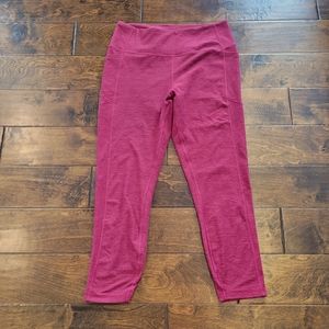 EUC Victoria's Secret Leggings Size L Short Burgundy